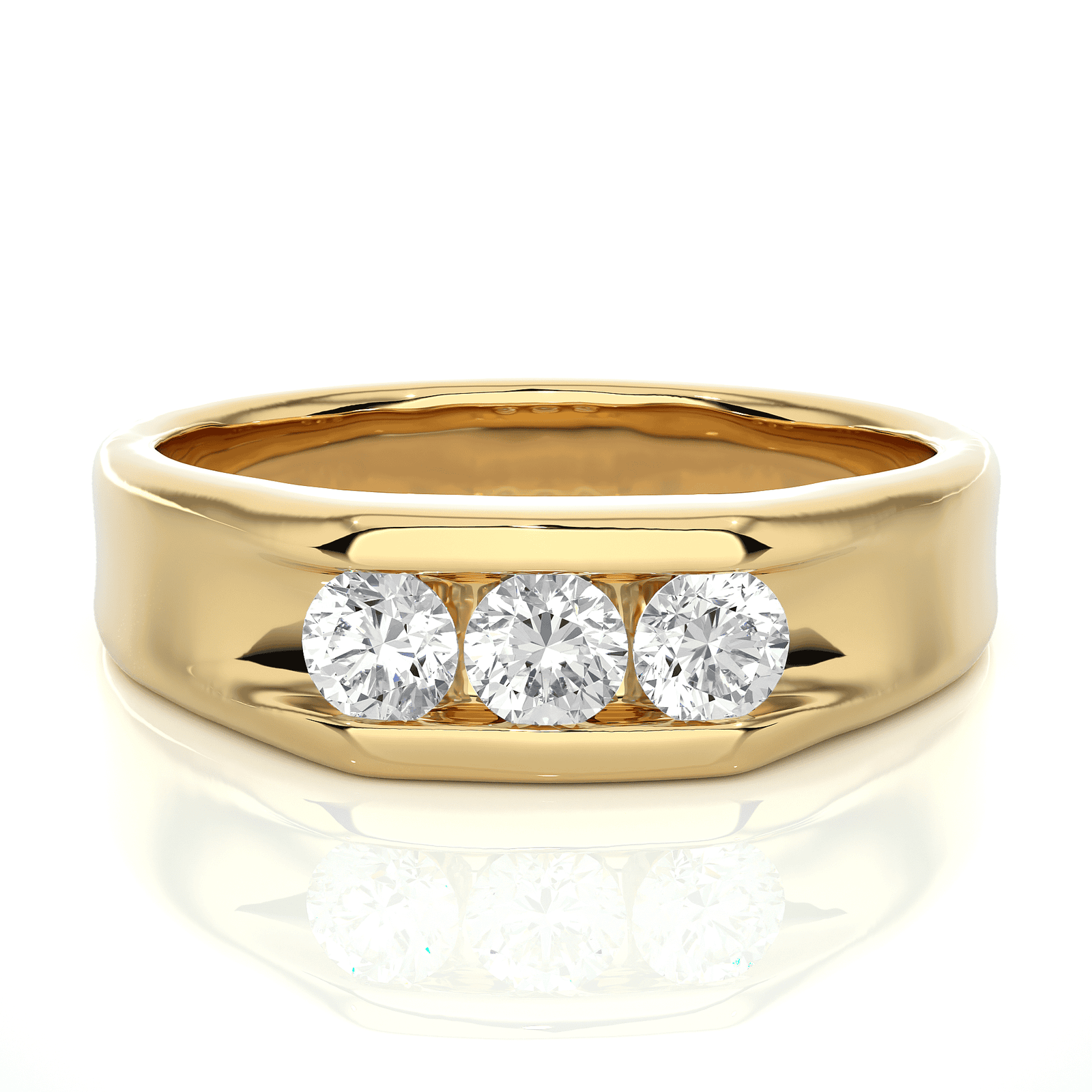 CVD Diamond Men’s Wedding Band Ring Reeva Rare Brand