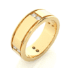 Mens diamond square top gold ring reeva rare structured premium design