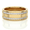 Reeva Rare Yellow Gold Men’s Diamond Ring Best Lab Grown CVD Diamond Channel Set Men’s Wedding Band