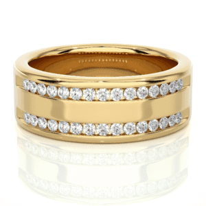 Best Lab Grown CVD Diamond Channel Set Men’s Wedding Band