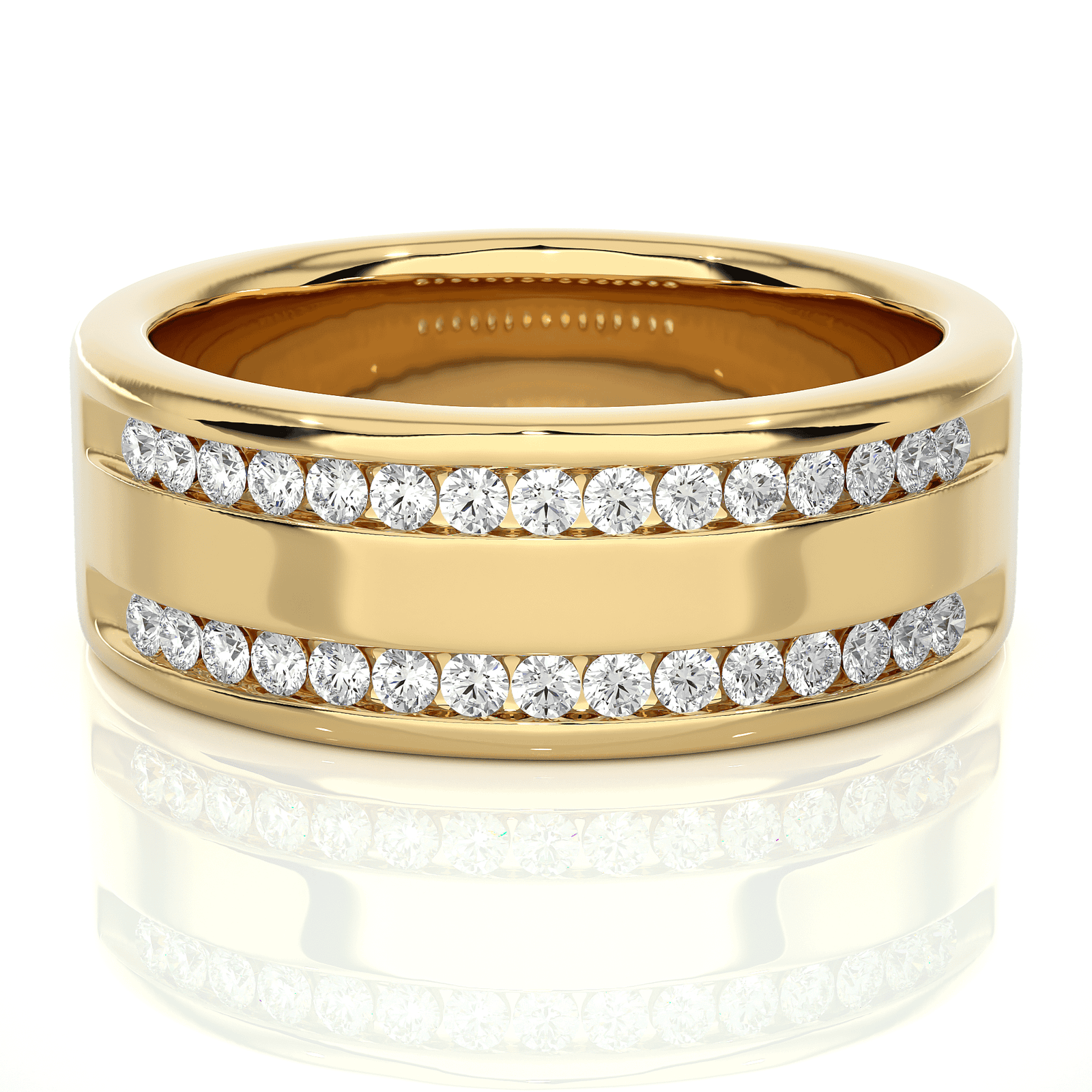 Best Lab Grown CVD Diamond Channel Set Men’s Wedding Band