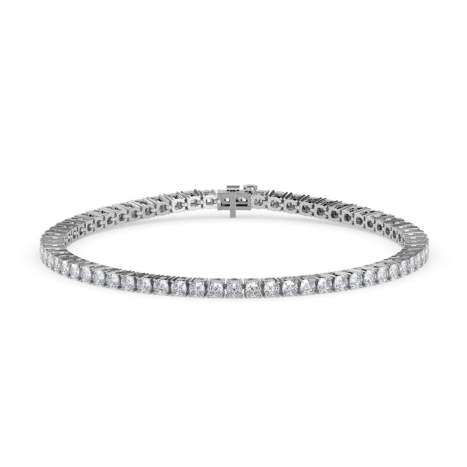Cushion diamond tennis bracelet reeva rare worldwide delivery gift for her luxury jewelry