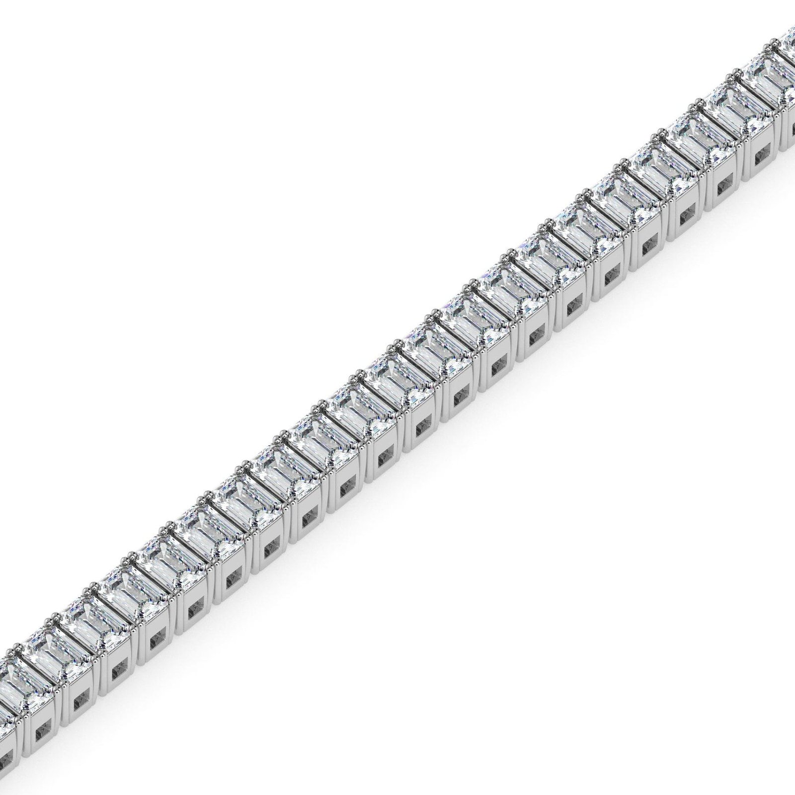 Emerald cut diamond tennis bracelet reeva rare global shipping premium women jewelry