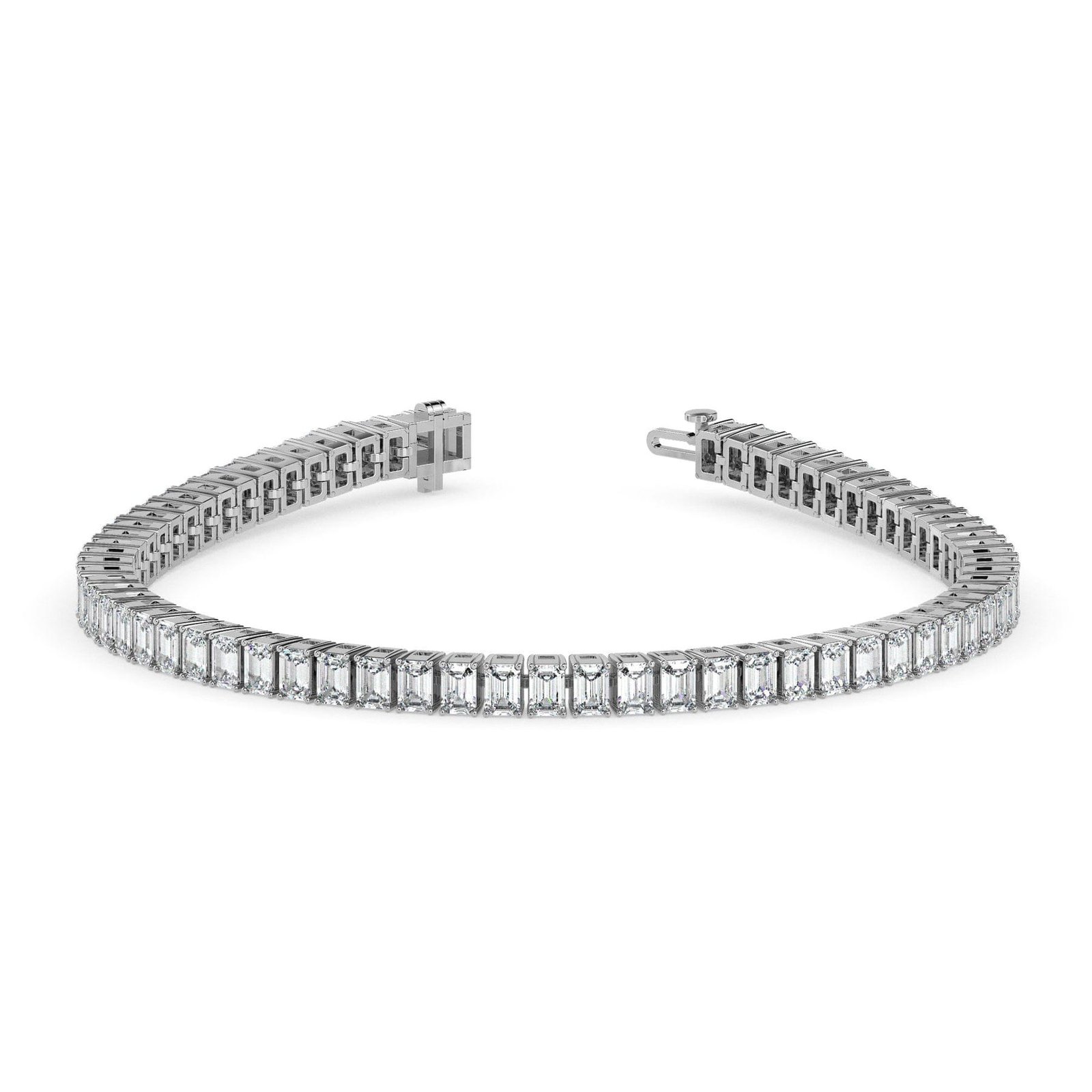 Emerald lab grown diamond tennis bracelet reeva rare international delivery gift for her
