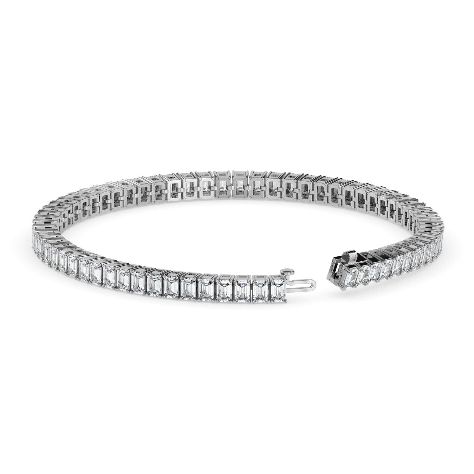 Emerald diamond classic tennis bracelet reeva rare worldwide shipping elegant jewelry