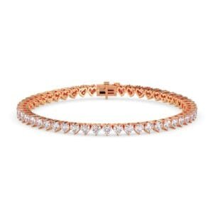 Heart solitaire tennis bracelet reeva rare minimal romantic jewelry for her