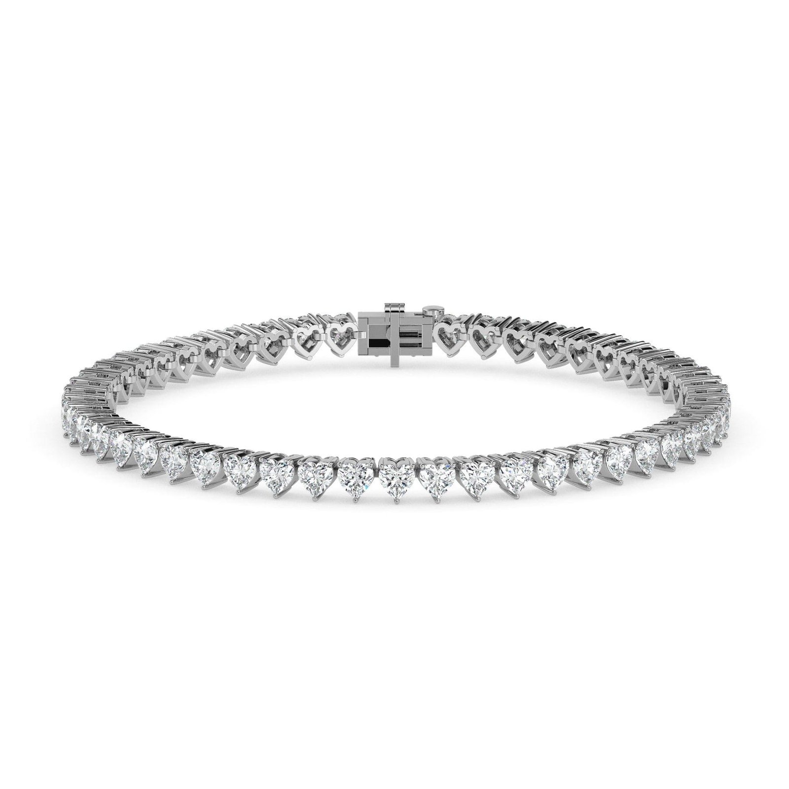 Heart diamond tennis bracelet reeva rare luxury sparkle gifting for her worldwide delivery