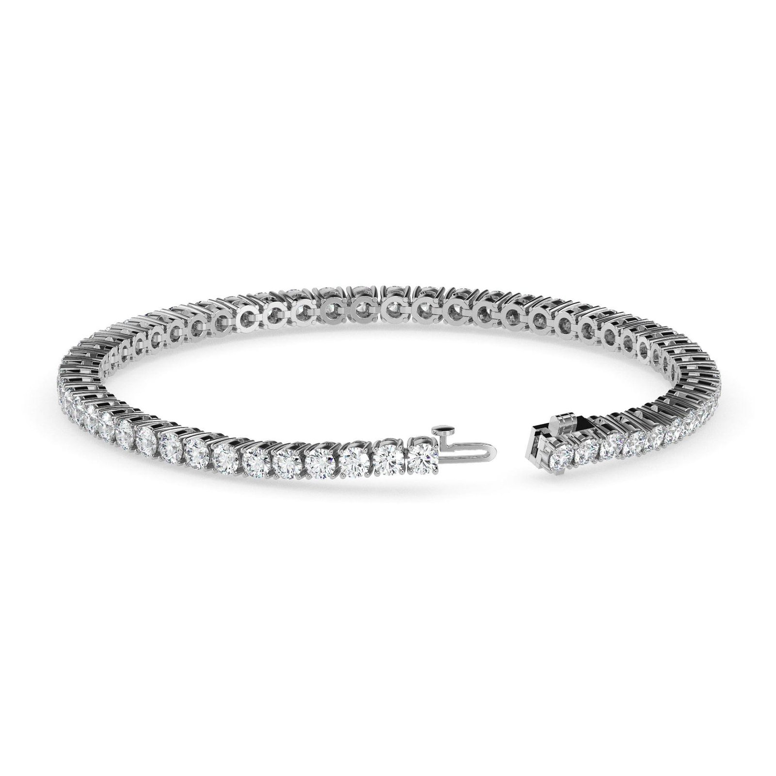 Round cut diamond tennis bracelet reeva rare elegant jewelry global delivery perfect gift