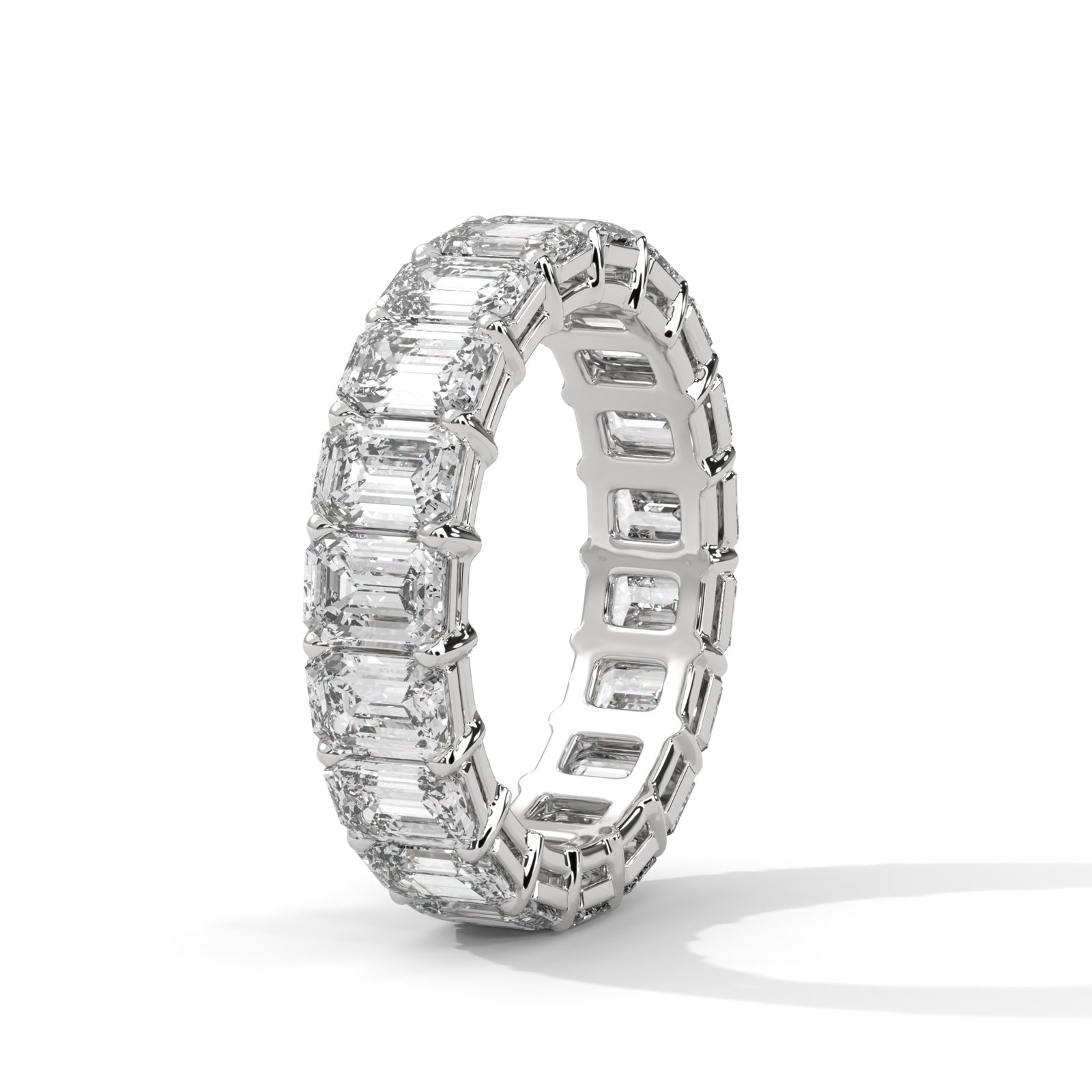 Reeva Rare Platinum Lab Diamond Wedding Band Modern
