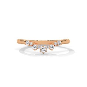 CVD diamond wedding band London in premium gold