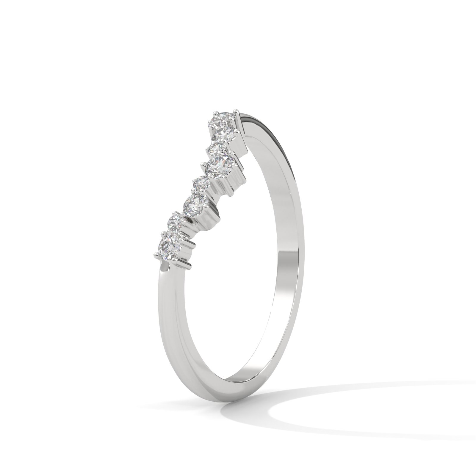 Reeva Rare Platinum Lab Diamond Wedding Band Affordable