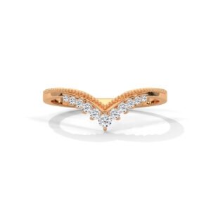 CVD diamond wedding band Tokyo in premium gold