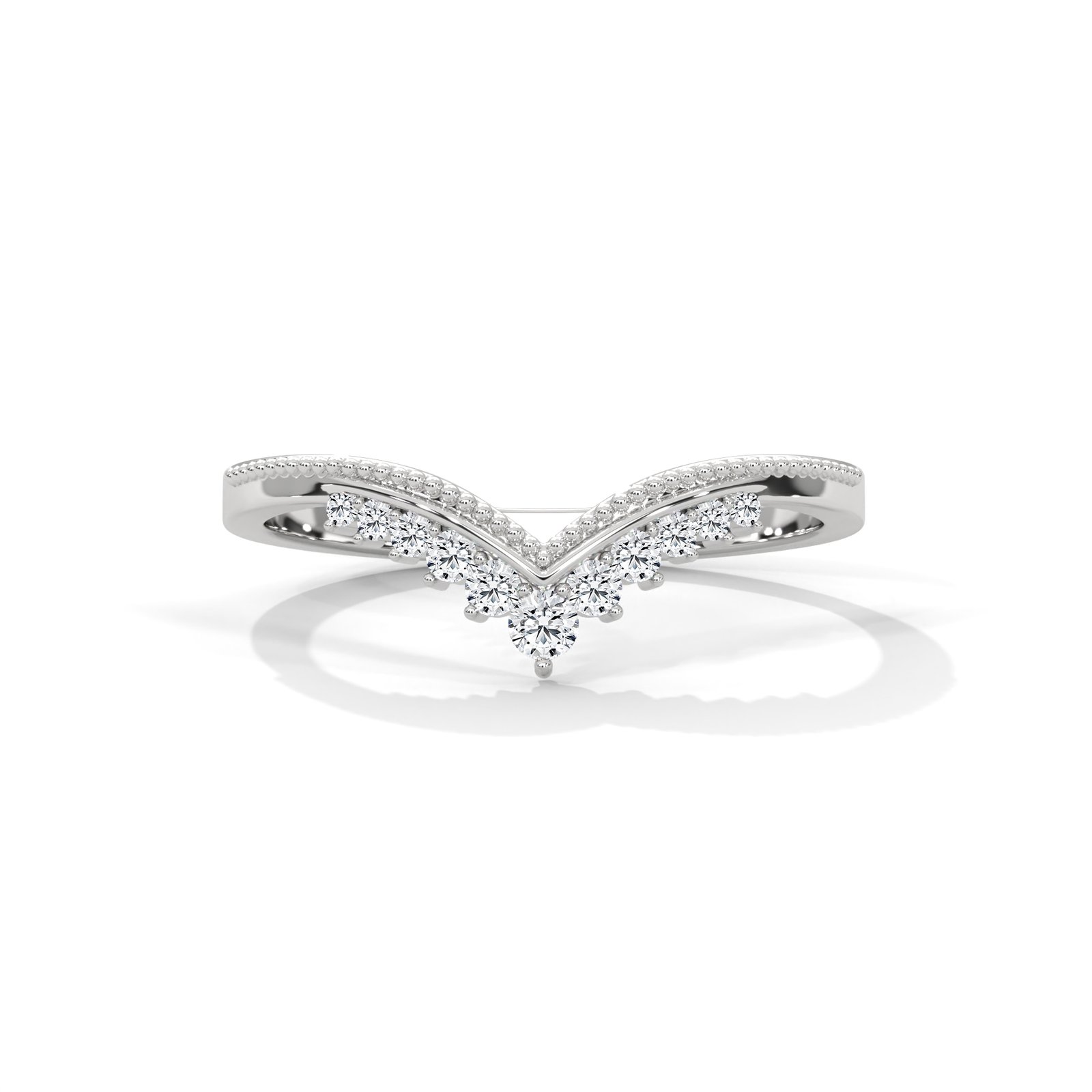 Reeva Rare Soft Glow CVD Diamond Wedding Band