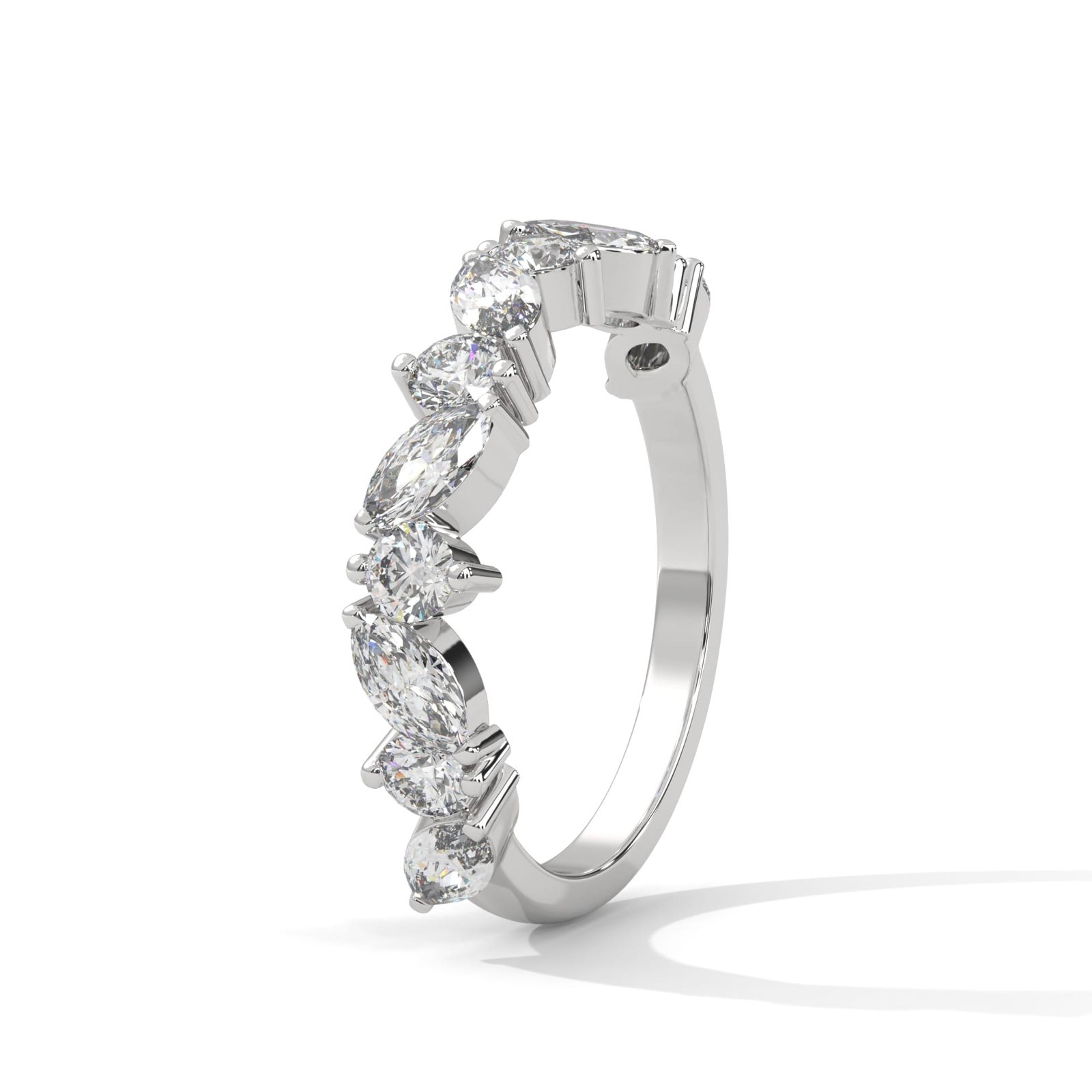 Reeva Rare Chic Fancy Diamond Wedding Band