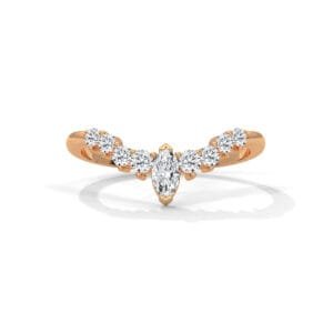 CVD diamond band Houston in premium gold