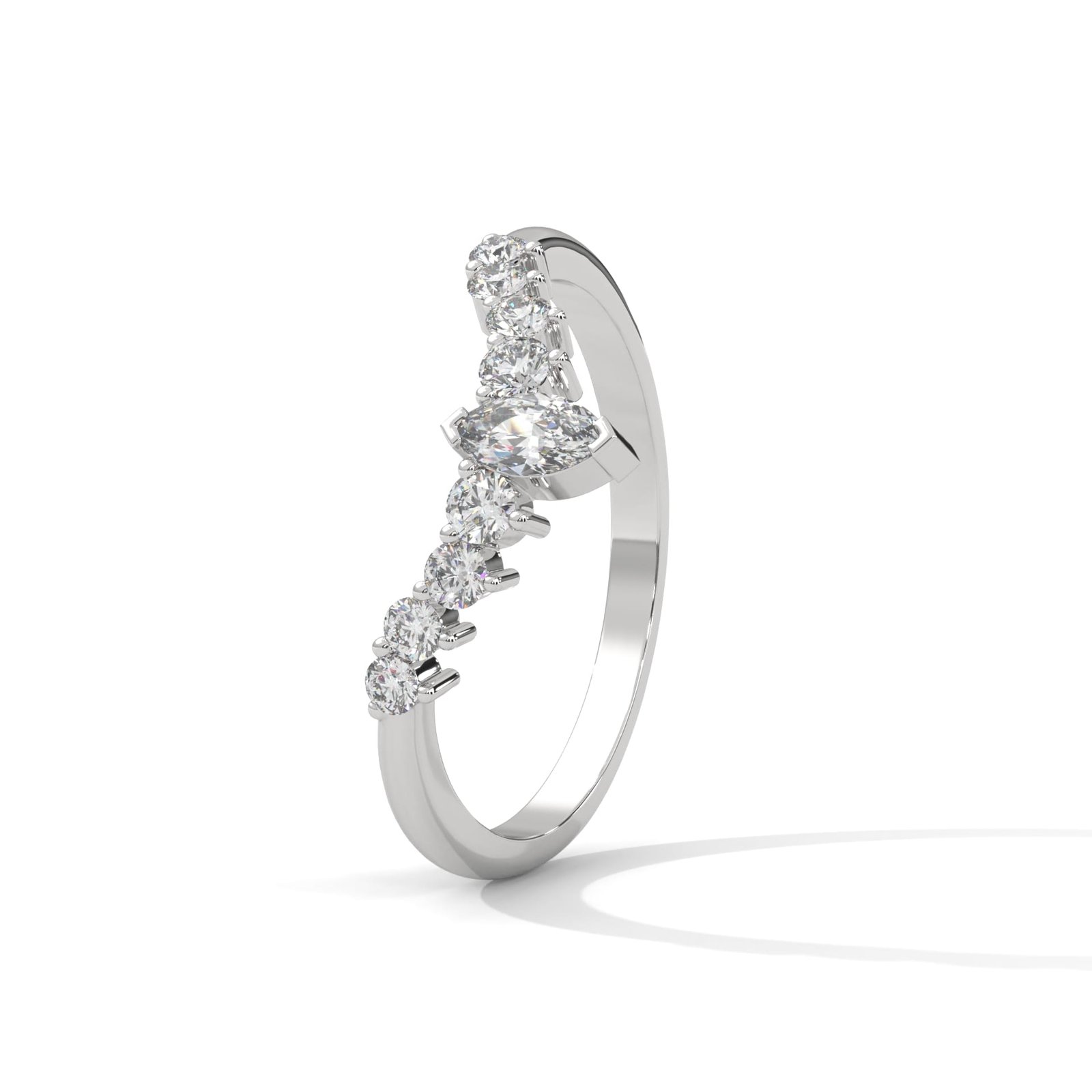 Reeva Rare Designer Fancy Diamond Wedding Ring