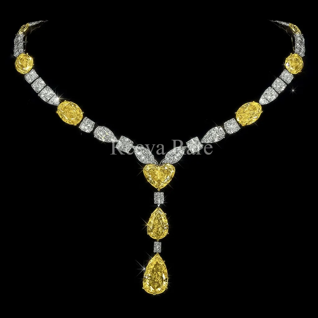 Lab Grown Yellow Diamond Necklace | Luxury Diamond Jewelry by Reeva Rare