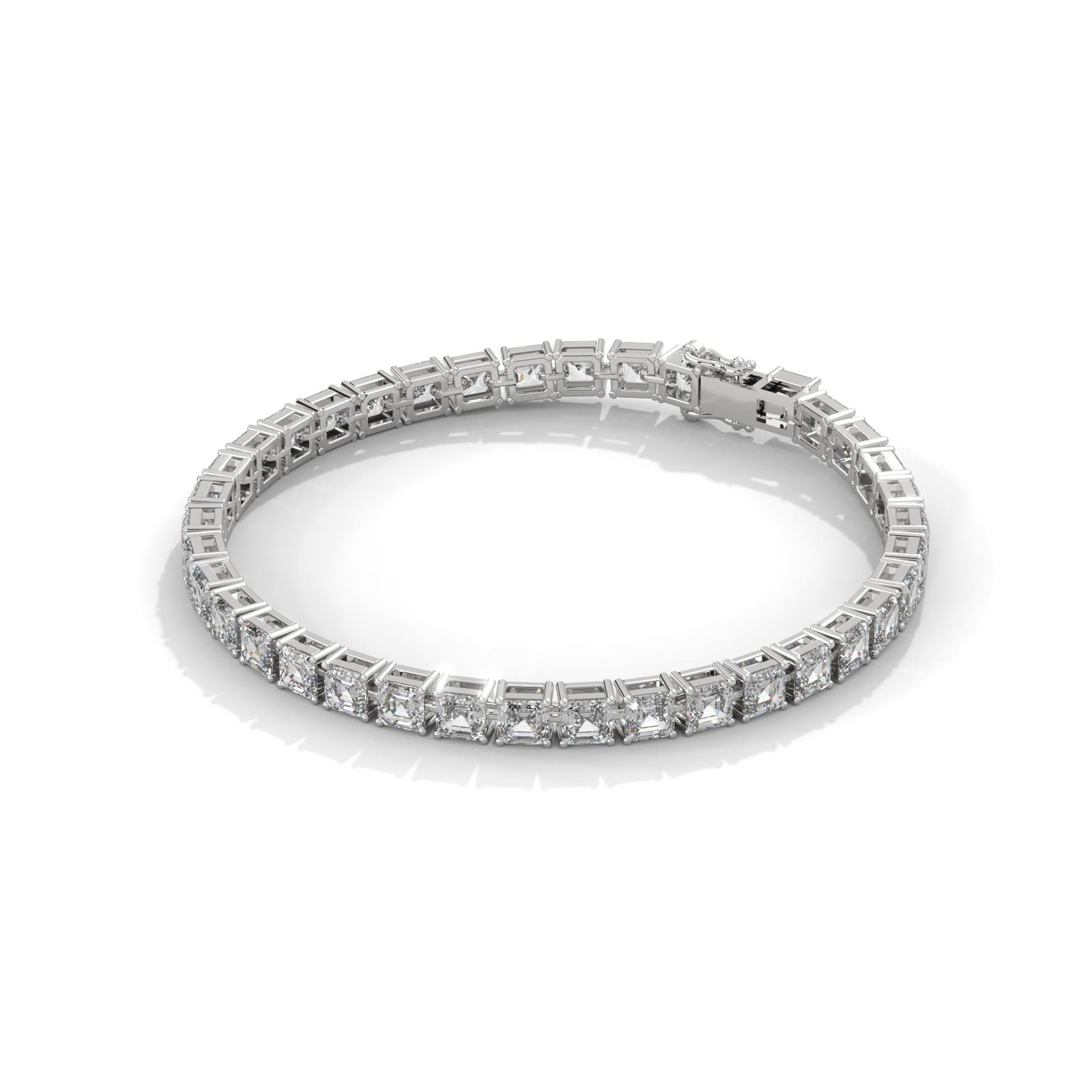 CVD diamond platinum bracelet handcrafted for luxury jewelry lovers