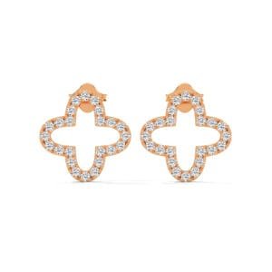 CVD diamond earrings gift in Kolkata in premium gold