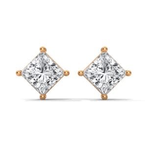 CVD diamond earrings in New York modern gold design