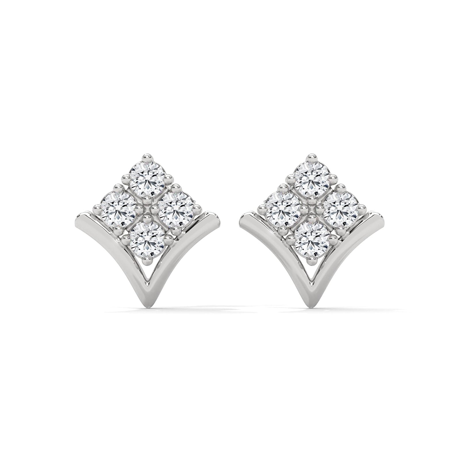 Solitaire diamond gold earrings for women — elegant gift by Reeva Rare