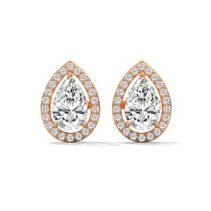 CVD diamond earrings gift in Miami elegant gold design