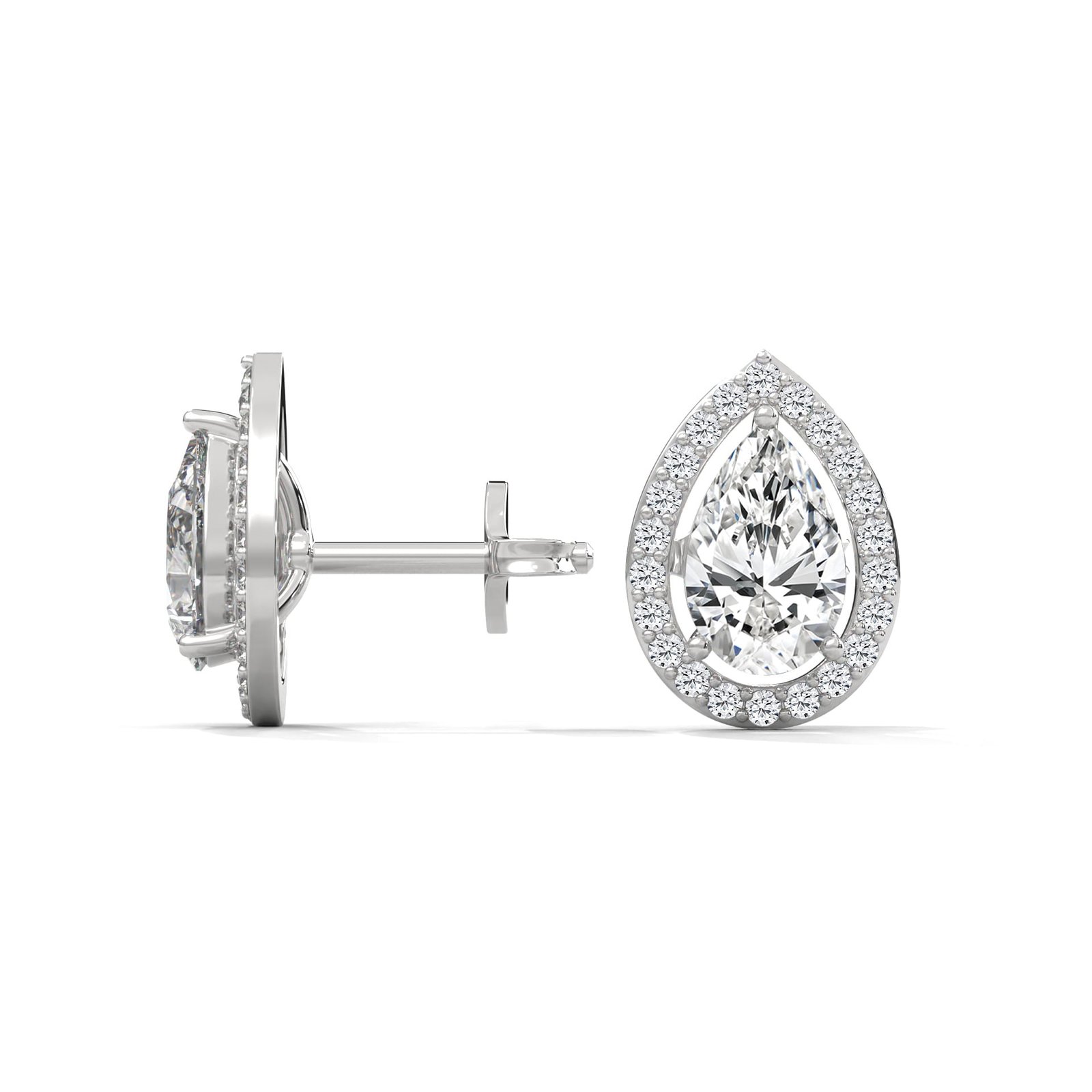 Reeva Rare lab grown diamond gold earring snowflake elegant winter design jewelry