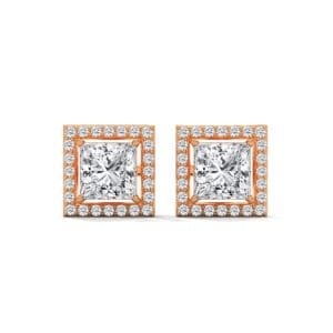 CVD diamond earrings gift in Delhi crafted gold design