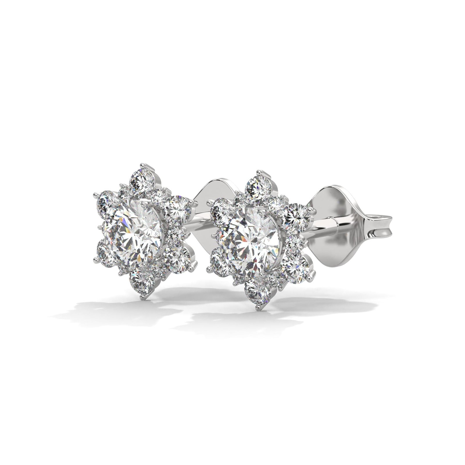 Vintage Luxurious Lab Grown Diamond Gold Earrings –