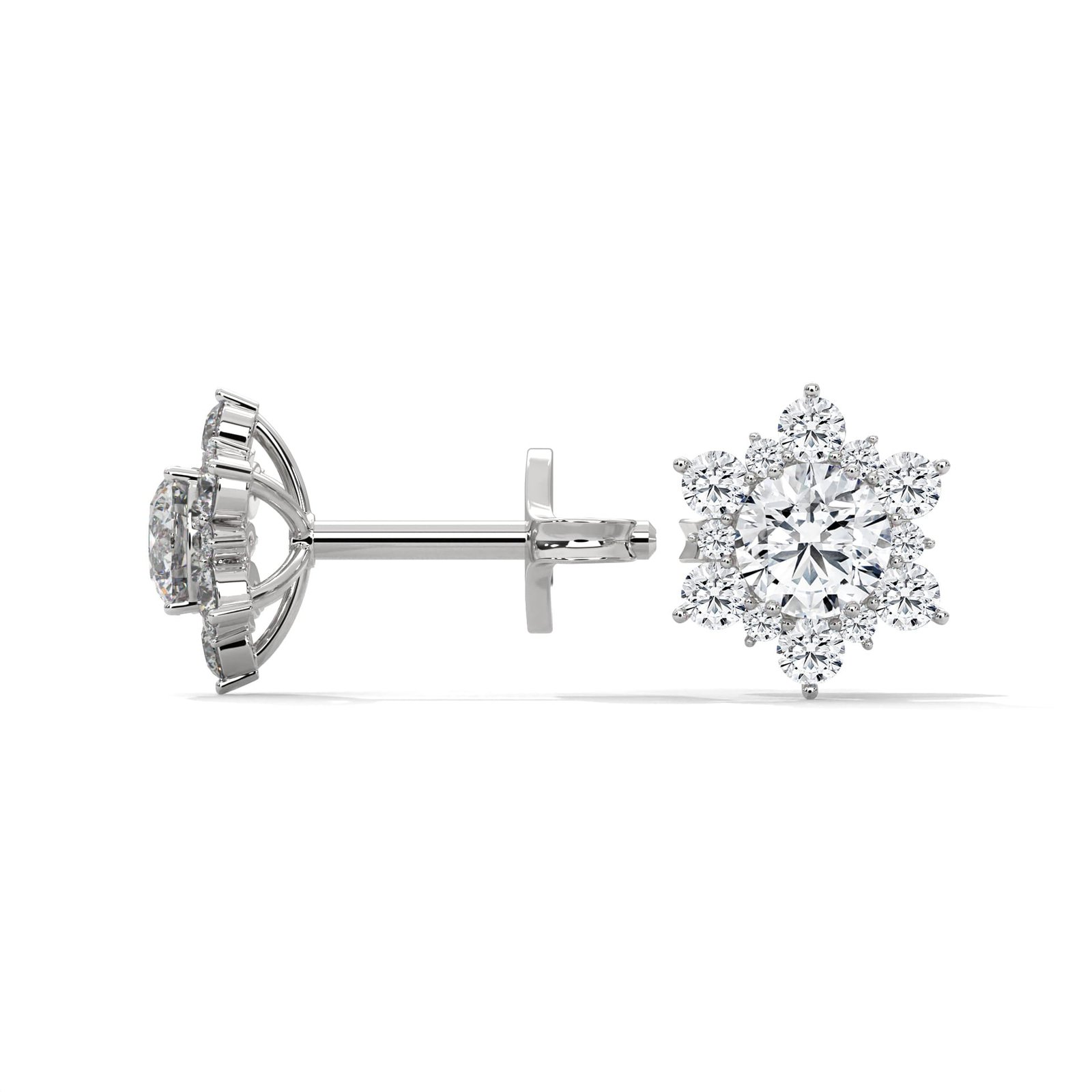 Vintage Luxurious Lab Grown Diamond Gold Earrings –