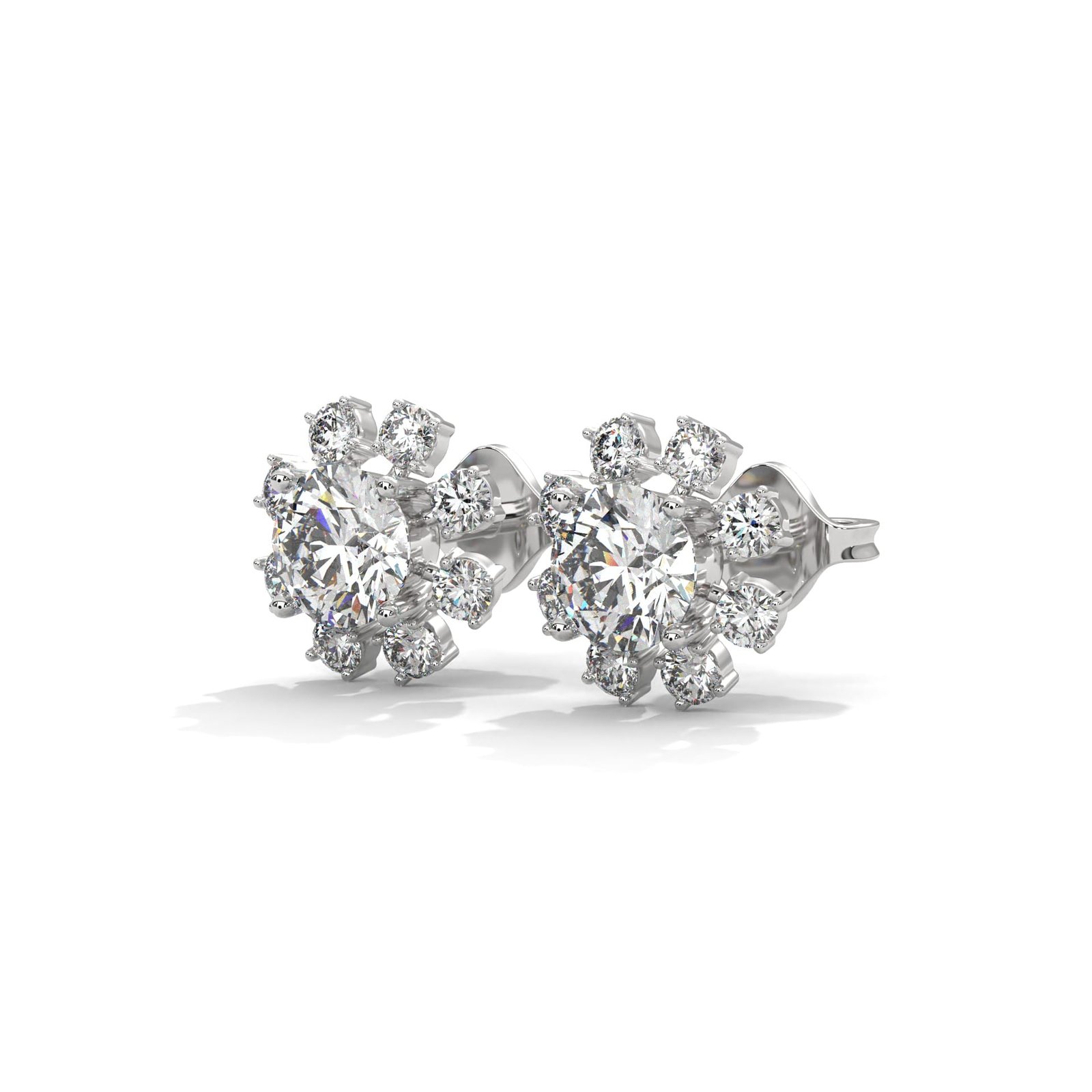 Vintage Luxurious Lab Grown Diamond Gold Earrings –
