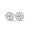 Elegant gold earrings handcrafted with lab grown diamonds for the modern bride. Wedding jewelry gift lab grown diamond earrings for bride