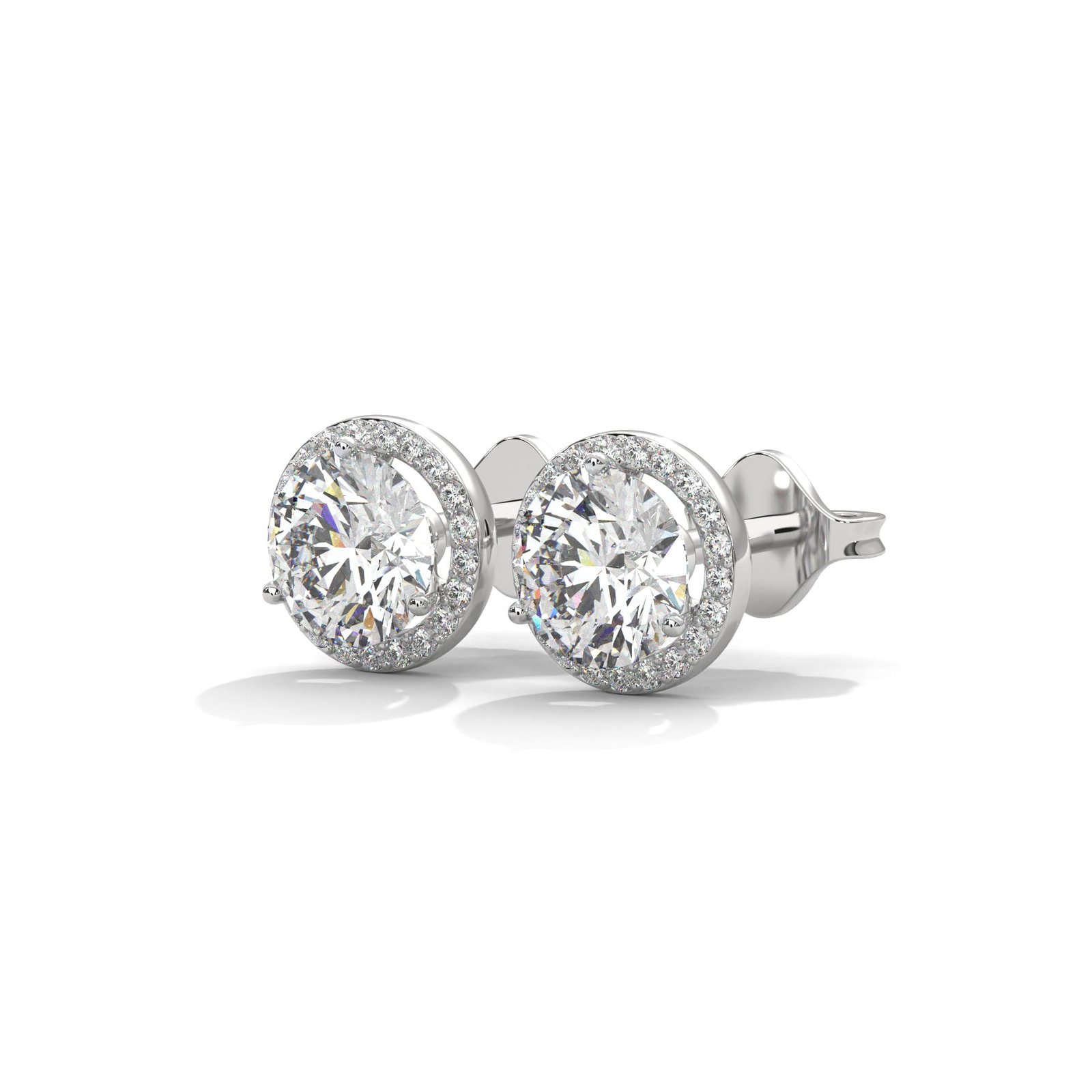 Wedding day lab grown diamond earrings for gifting the bride