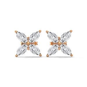 CVD diamond earrings in Vienna in premium gold