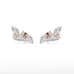 CVD diamond earrings in Chicago modern gold design
