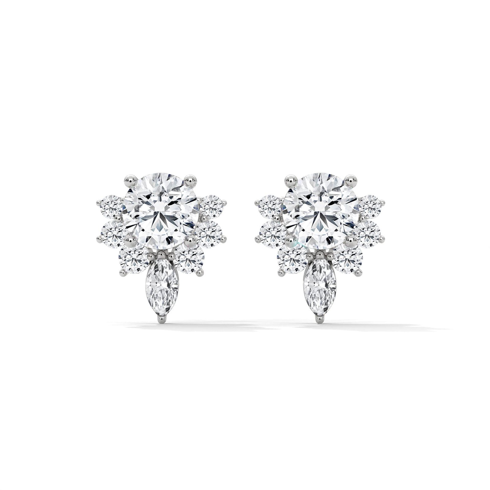 Sustainable lab grown diamond earrings fine jewelry