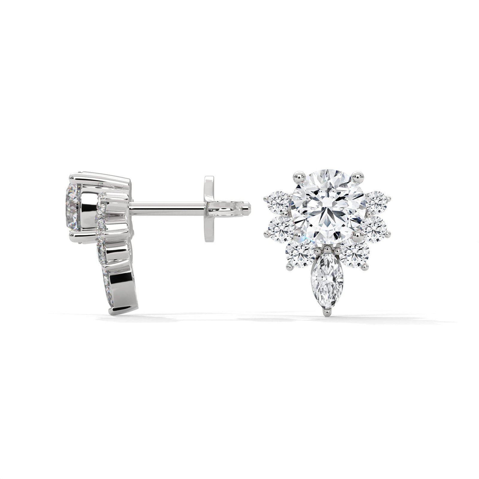 Lab grown diamond earrings elegant design for office wear