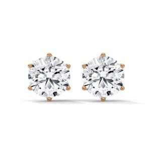 CVD diamond earrings in London classic gold design