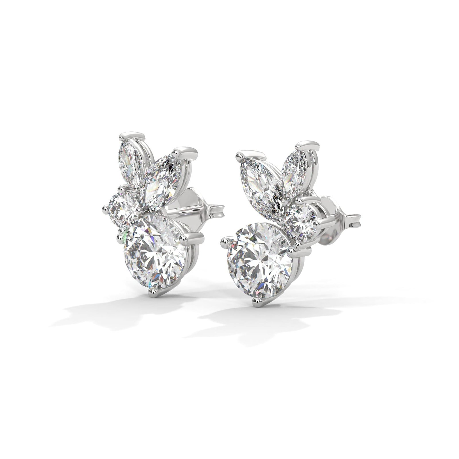 Vintage inspired lab grown diamond earrings for women