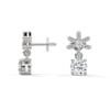Long gold lab grown diamond earrings for women