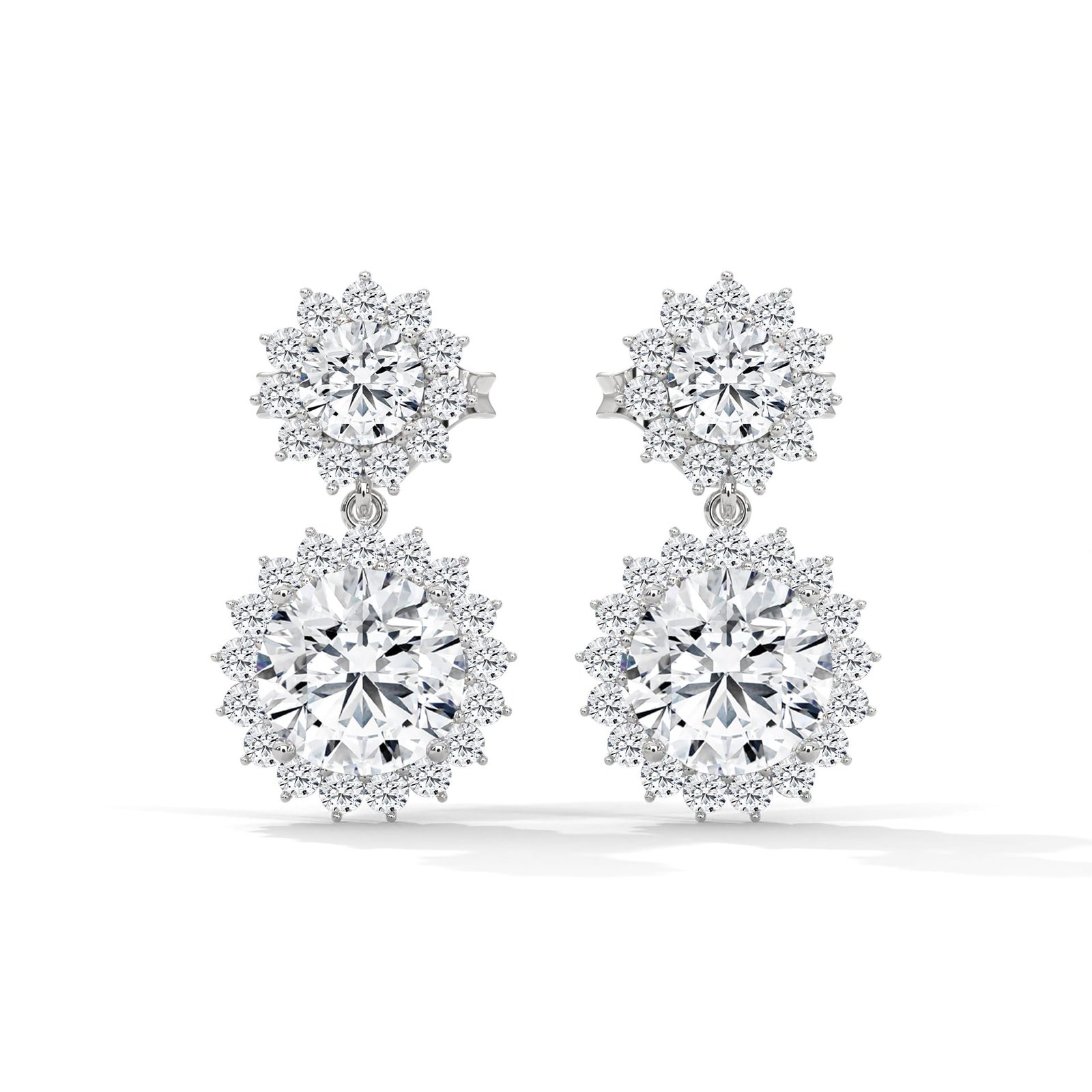 Elegant lab grown diamond earrings for anniversary gift