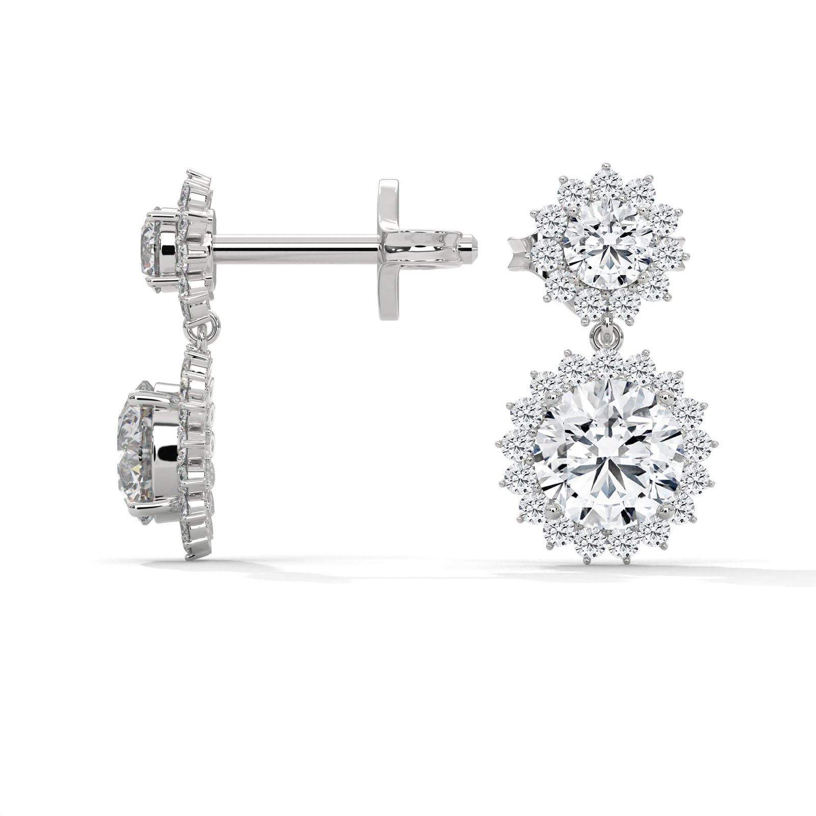 Designer lab grown diamond earrings in gold online