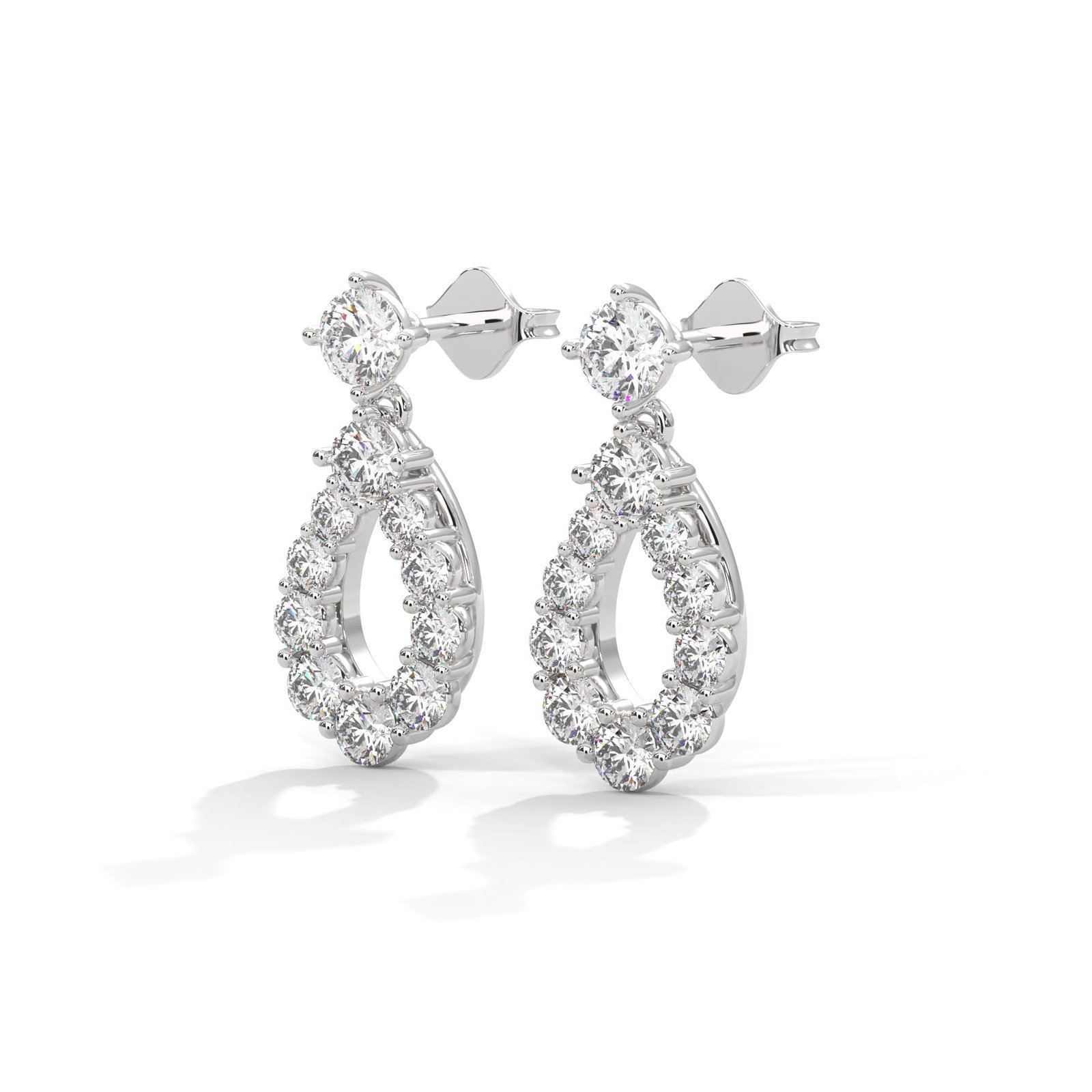Lab grown diamond hoop earrings