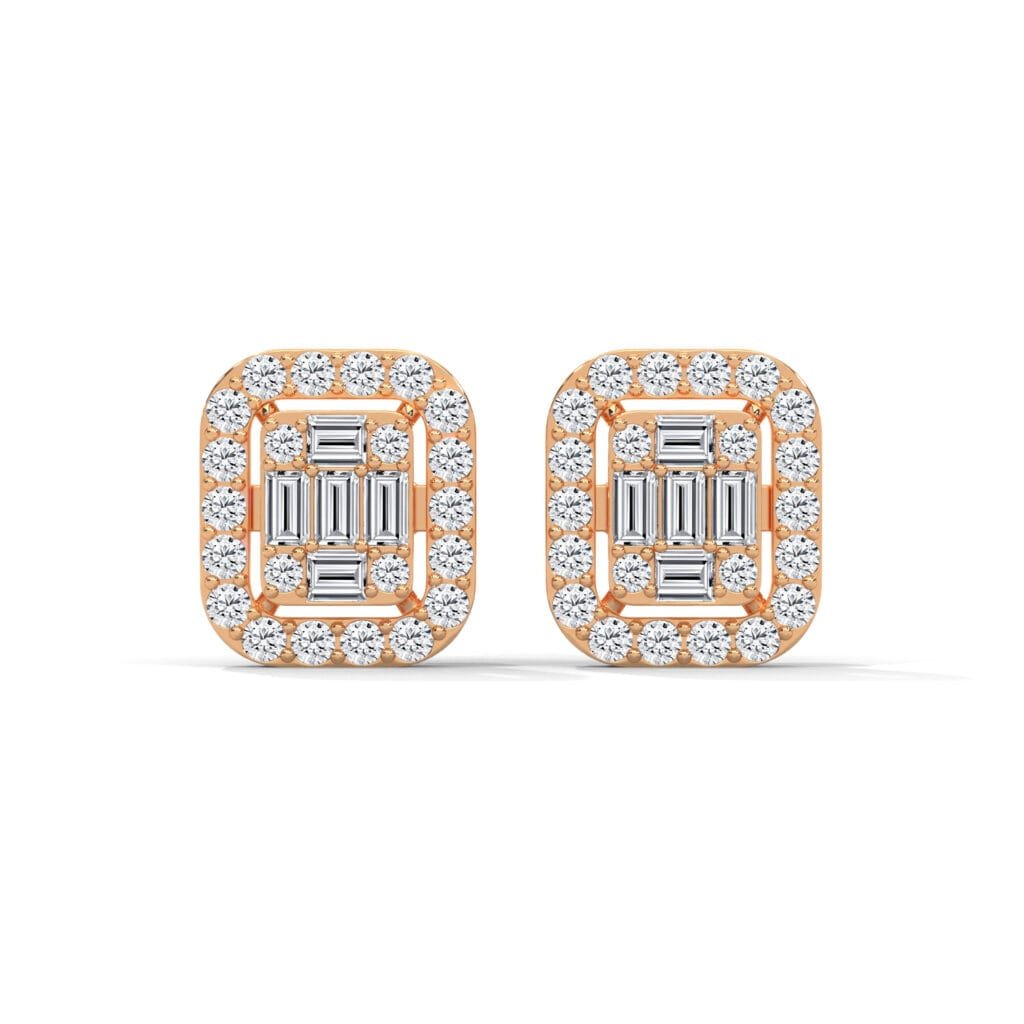 Lab Grown CVD Romantic Diamond Earrings Gift Her Geneva