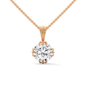 Lab Grown CVD Round Diamond Pendant Necklace luxury jewelry
