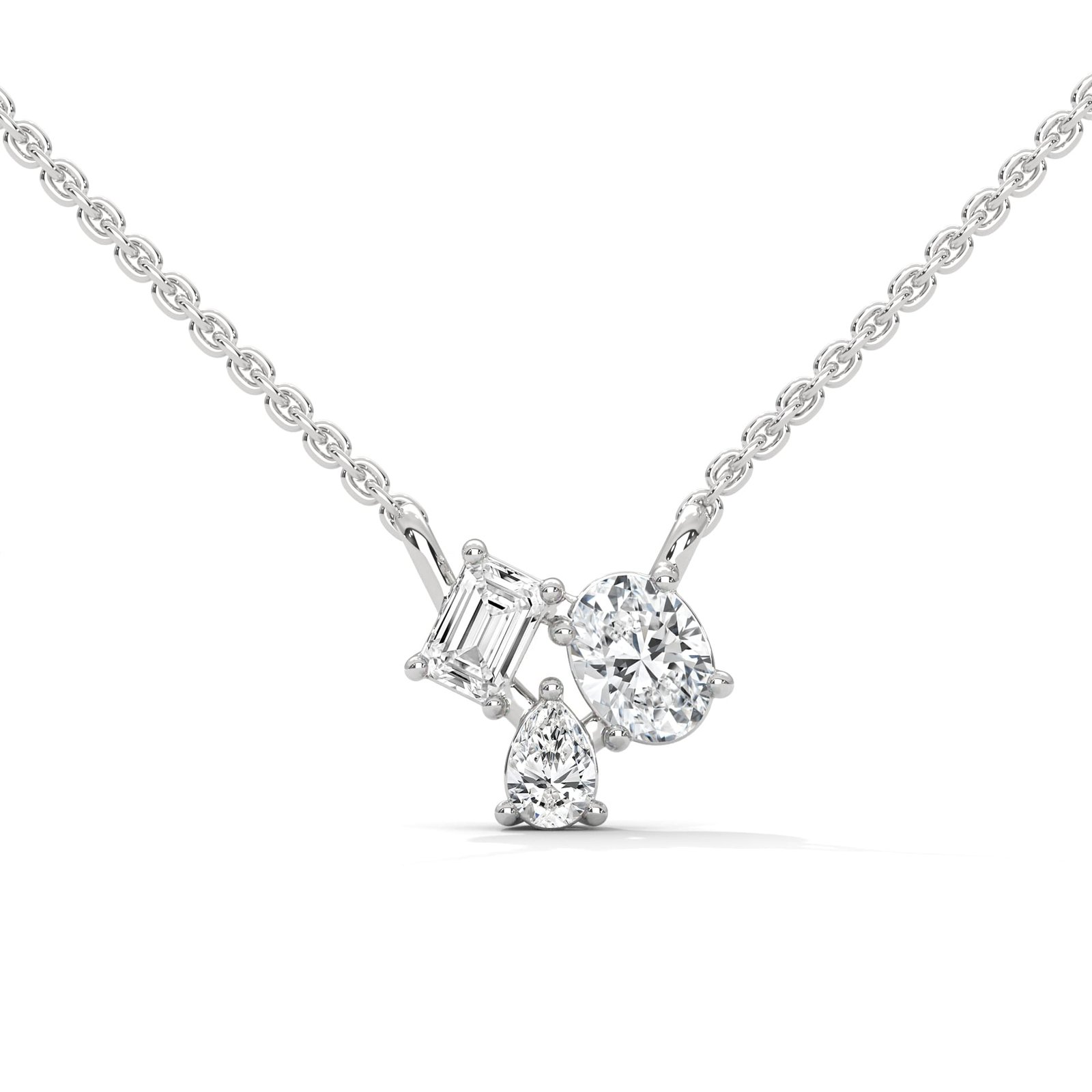 Festive lab grown CVD diamond necklace set by Reeva Rare for celebrations, weddings, and special occasions.