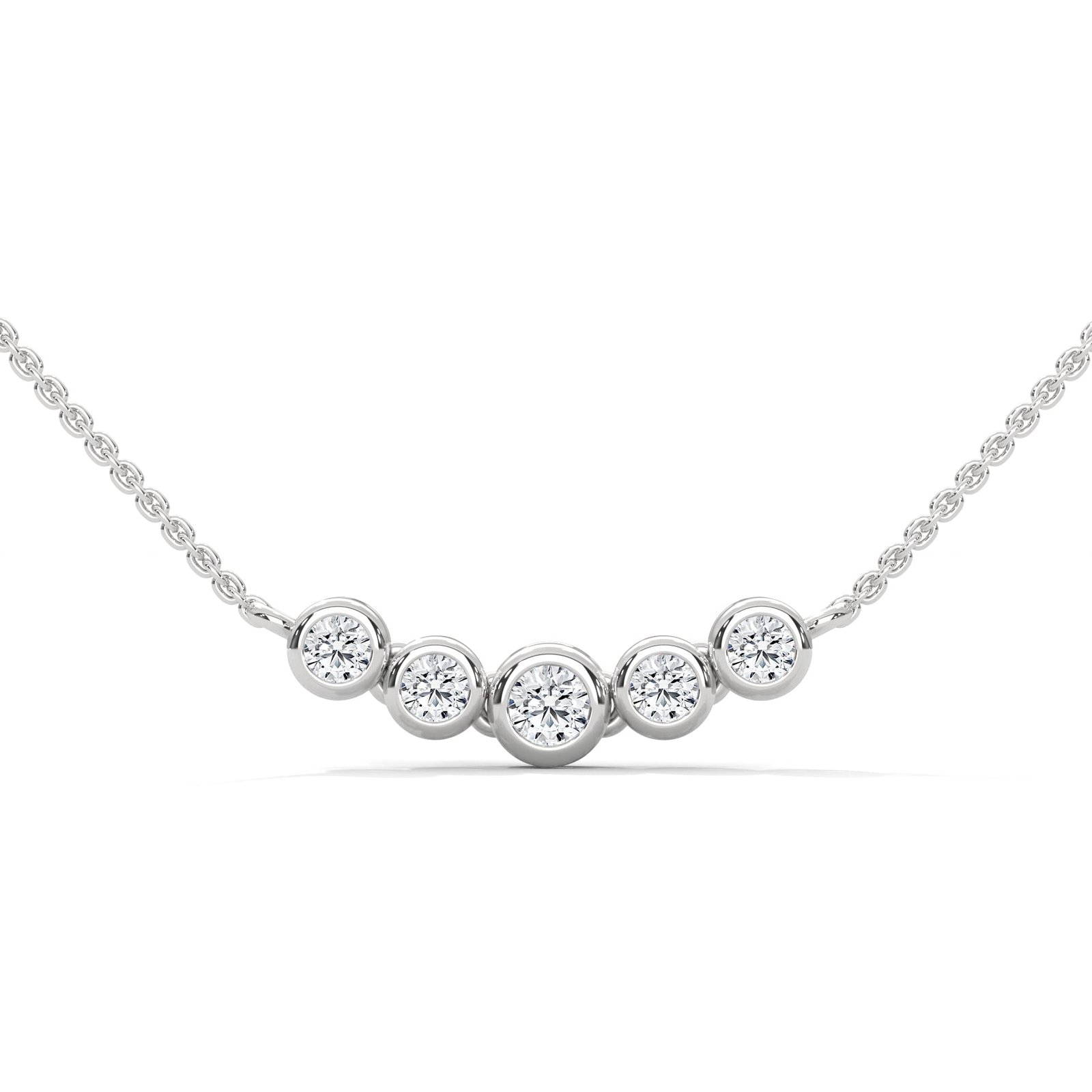 Rose gold lab grown CVD diamond necklace set by Reeva Rare for weddings, anniversaries, and elegant gifting.