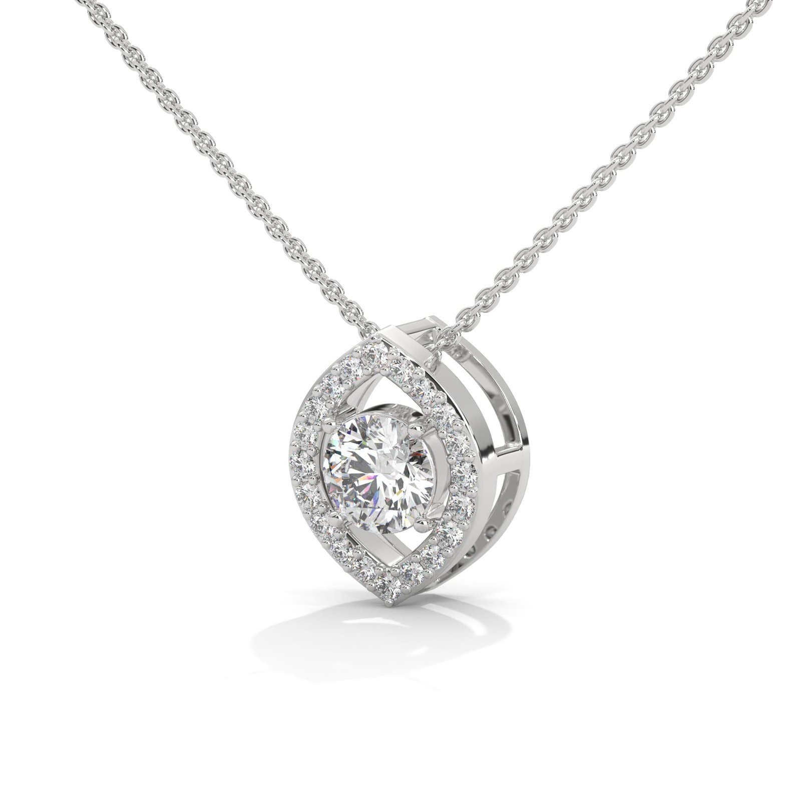 Perfect Gift Diamond Gold Pendant Necklace Set –
