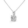 Lab Grown Diamond Platinum Pendant Necklace Set | Jewelry