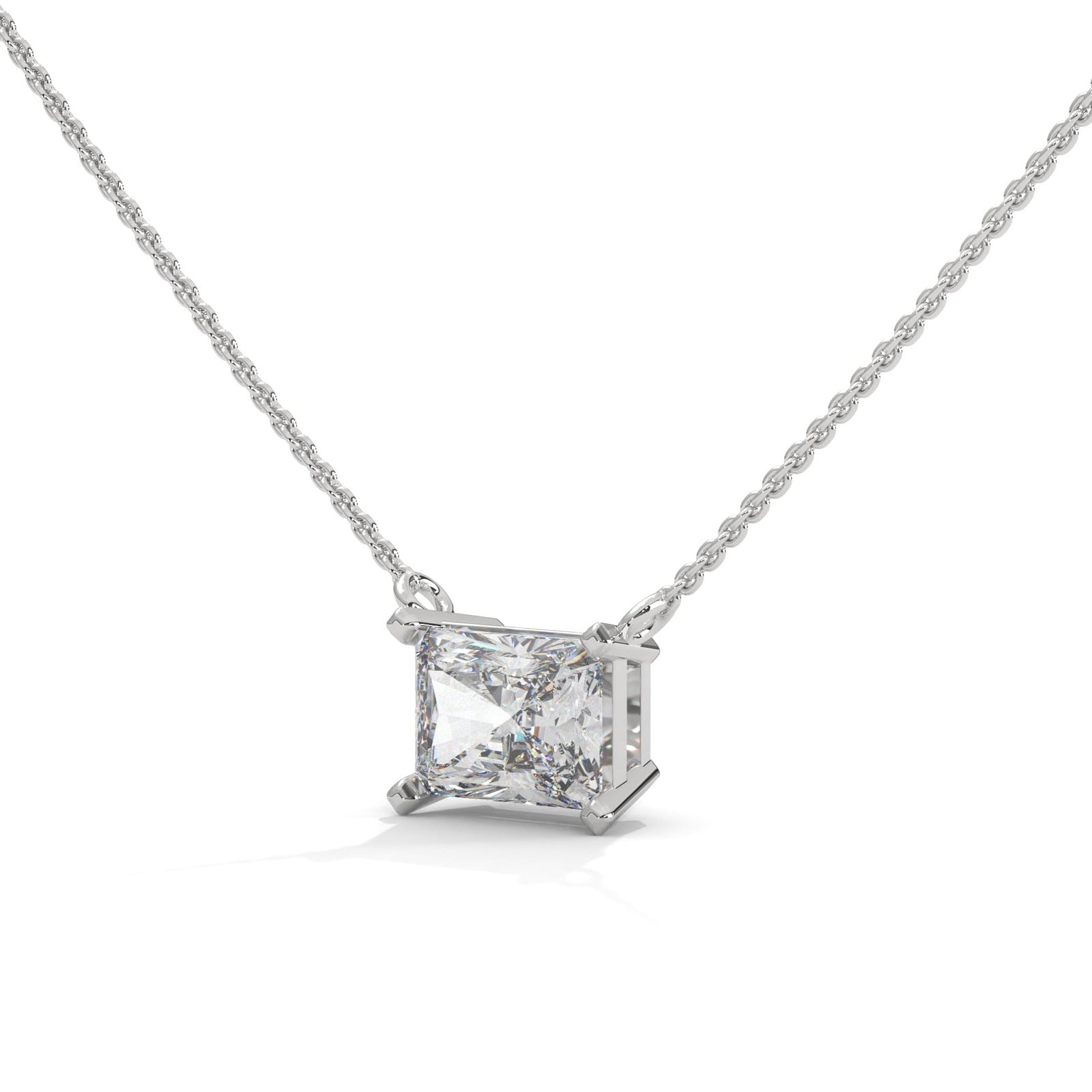Lab diamond platinum necklace set handcrafted for luxury wear and timeless gifting